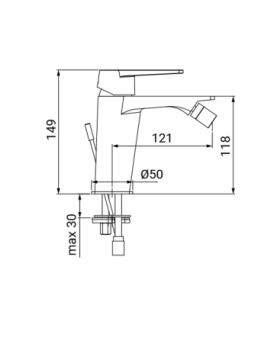 Bidet mixer Moon series