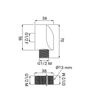 Round angle valve abs