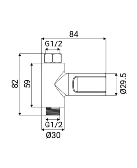 Shower thermometer with LED display