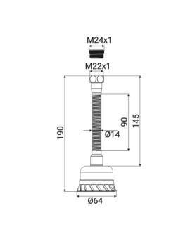 Faucet aerator with swiveling flexible hose and filter