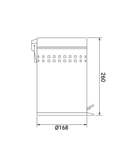 Pedal bin 3 liters with slits