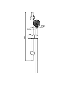 Shower rail set Ermes