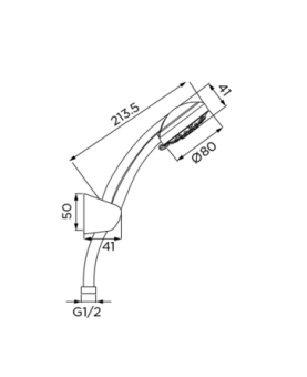 Shower rail set Nausica