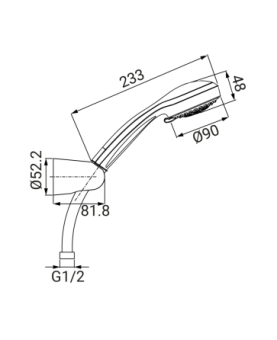 Shower rail set Penelope