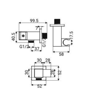 Water connection with shower holder