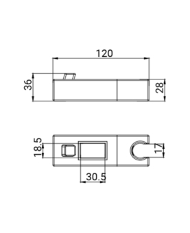 Slider for shower rail sets square