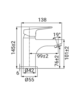 Basin mixer Eureka series