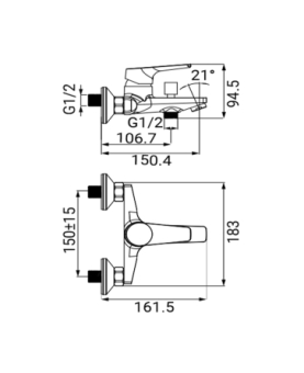 Bath mixer Eureka series