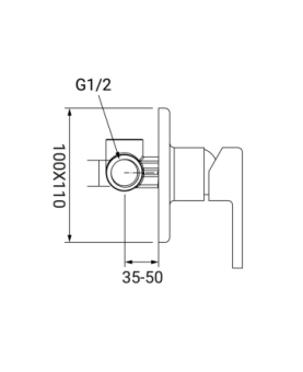 Concealed shower mixer Zoe series