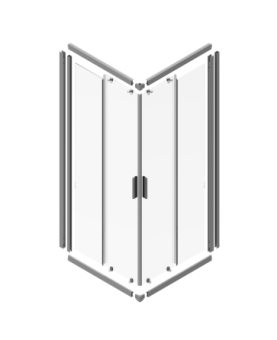Shower enclosure interlocking rectangular