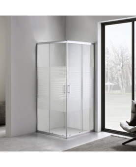 Shower enclosure glass thickness 4 cm silk-printed glass