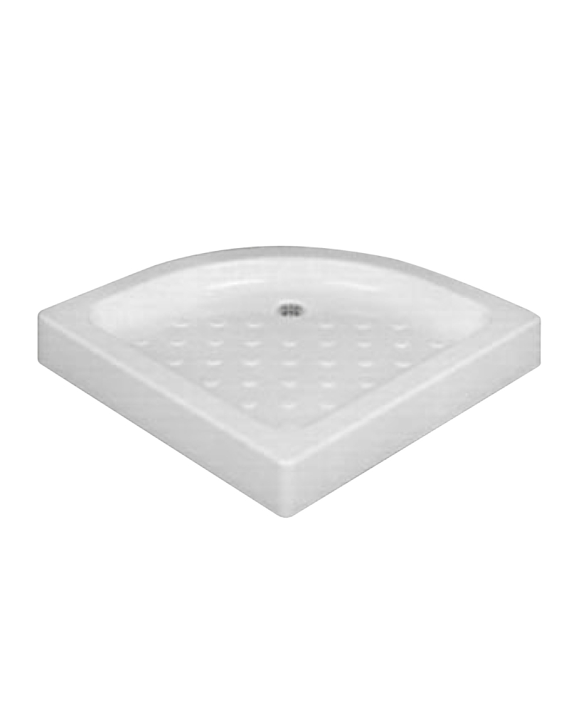 Shower tray acrylic semicircular