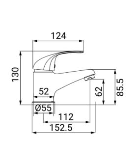 Basin mixer Lotus series