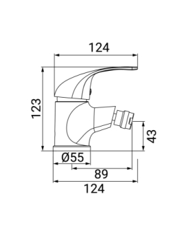 Bidet mixer Lotus series