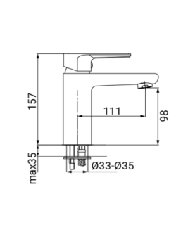 Miscelatore lavabo serie Hope