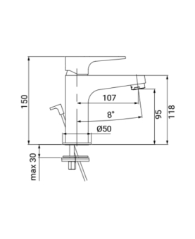 Miscelatore lavabo serie Aurora