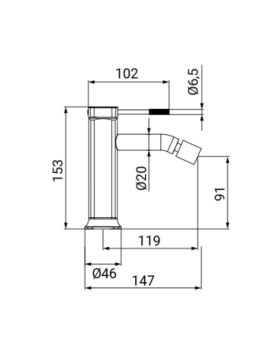 Bidet mixer Riviera series