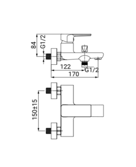 Bath mixer Hope series