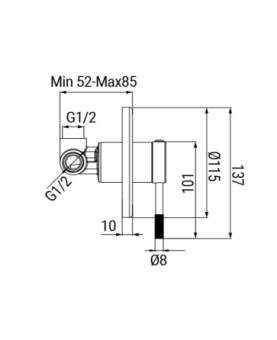 Concealed shower mixer Riviera series