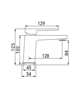 Miscelatore lavabo serie Eden cromo o nero