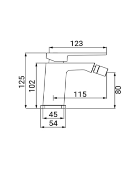 Miscelatore bidet serie Eden cromo o nero