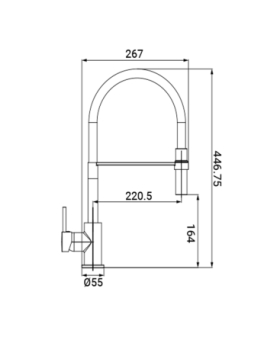 Sink mixer with high spot Winter - various finishes