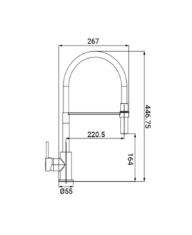 Mitigeur évier avec bec haut Winter - différentes finitions