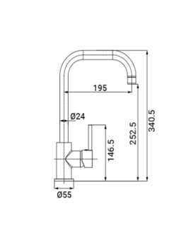 Sink mixer with high spot Florida - various finishes