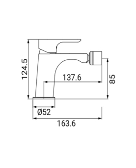 Miscelatore bidet serie Cloe