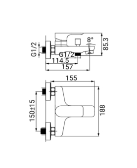 Bath mixer Hope series