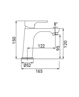 Basin mixer high size Hope series