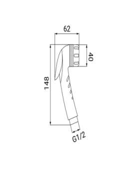 Hand shower with push button