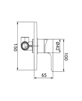 Concealed shower mixer Hope series