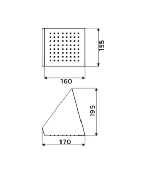 Shower head Delfi square or round