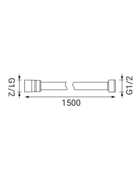 Flessibile acciaio spazzolato 150 o 200 cm