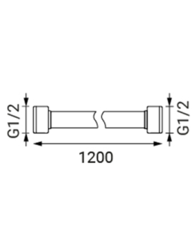 Flexible en acier 120 or 150 ou 200 cm