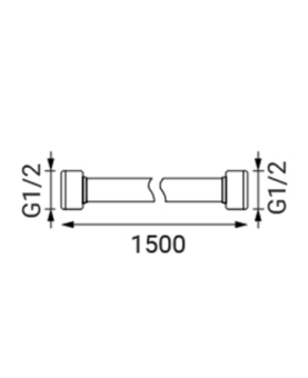 Steel flexible hose 150 or 200 cm