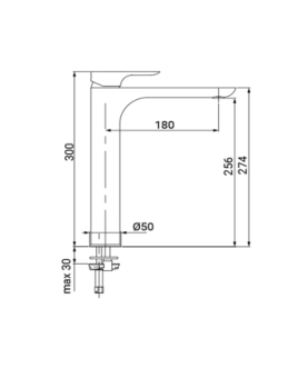 Basin mixer high size Sofia series