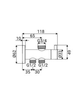 Diverter chrome or black