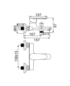 Bath mixer One series