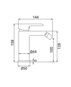 Bidet mixer Psiche series