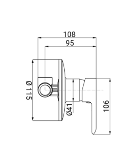 Concealed shower mixer Psiche series