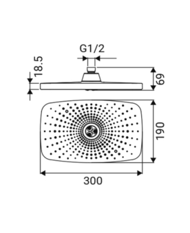 Shower head Vortex square