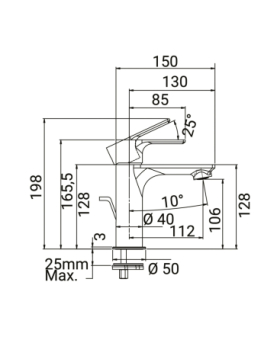 Basin mixer Dafne series