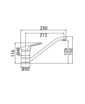 Sink mixer swivel spout Mia