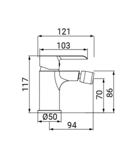 Bidet mixer Ariel series