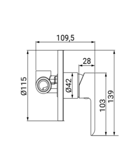 Concealed shower mixer Ariel series