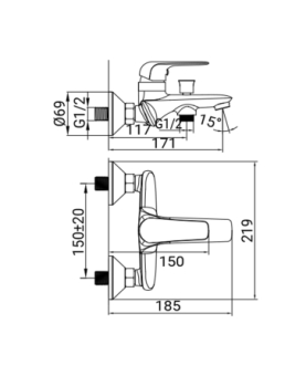 Mitigeur bain série Livina