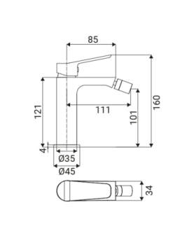 Bidet mixer Vegas series