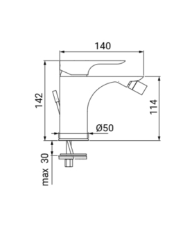 Miscelatore bidet serie Sofia